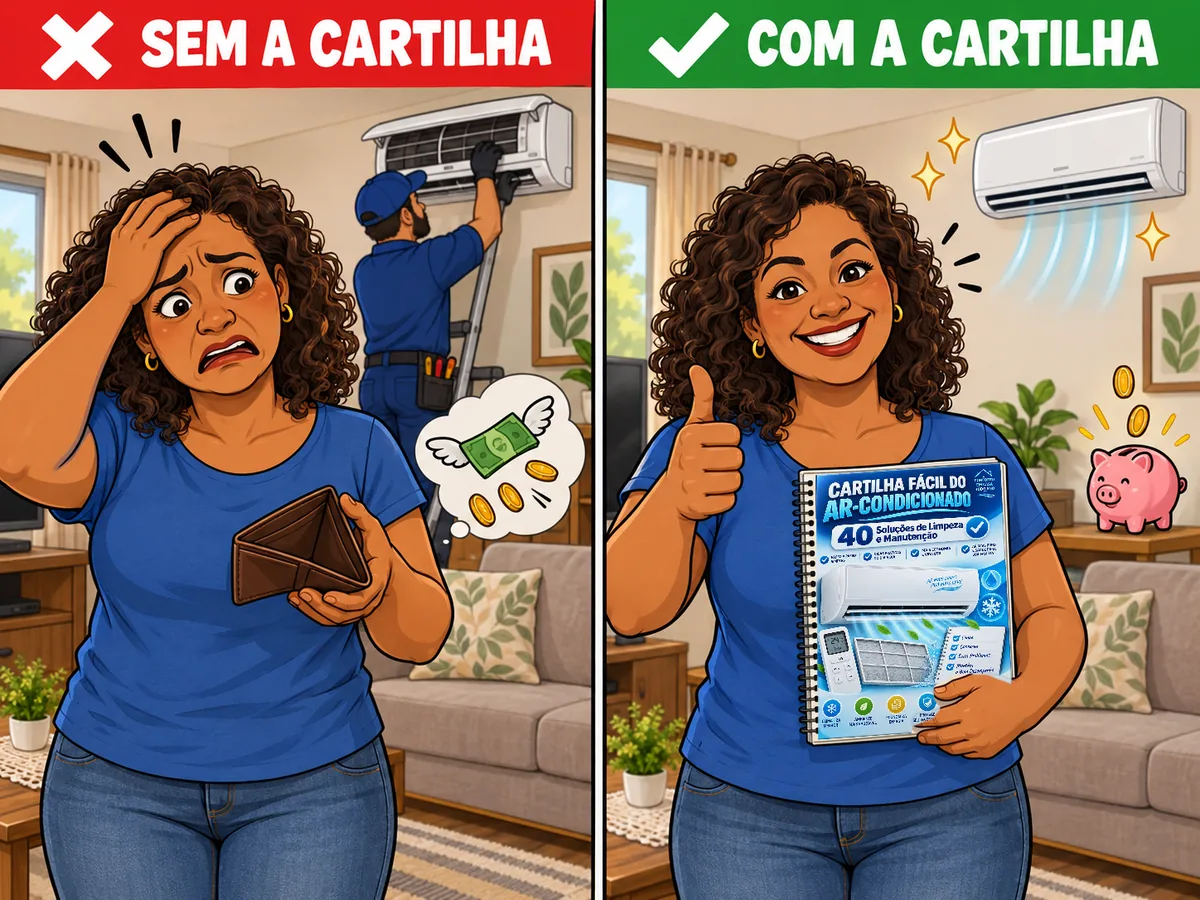 Quadrinho: sem a cartilha e com a cartilha